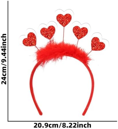 Atosa Verkleed diadeem Rode Valentijn hartjes - dames - met glitters | Fun en Feest