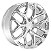 OE Wheels CV98 22 Inch Rims and Tires Fit Silverado 1500 Snowflake Style 22x9 Chrome - Hollander 5904 - iMove Gen 2 SUV 285/45-22 (Set of 4)