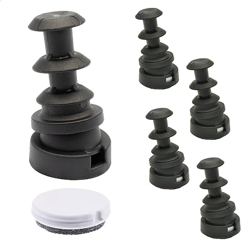 Preisvergleich Produktbild Wagner QuickClick® Stuhlgleiter wendbar Wollfilz + Kunststoff - 8tlg Set Gelenkgleiter zum Einstecken in Rundrohre - Duo - Innendurchmesser Ø 14 mm / Außendurchmesser Ø 18 mm - Made in DE - 15832100