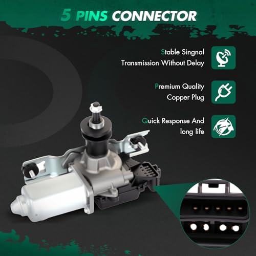 Image of SCITOO Rear Windshield Wiper Motor Replacement fit for 1999-2004 for Jeep for Grand Cherokee,Replaces OEM: 55155895AF,55155884AC