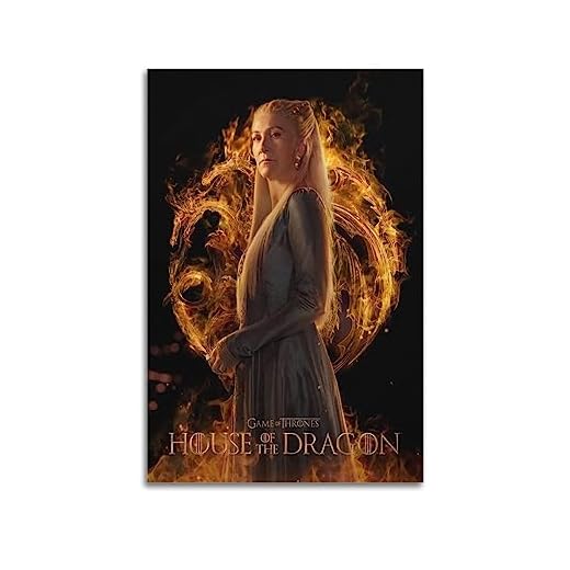 VZRSQZK Rhaenys Velaryon - Póster de la serie de televisión Dragon House, póster decorativo en lienzo, pósteres de pared e impresión artística moderna para decoración de dormitorio familiar, 20 x 30