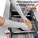 JINGLIKANG Long Sleeves Durable Disposable Nitrile White Gloves 15inches,Powder-Free Cleaning Dishwashing Waterproof 30 (White, L)