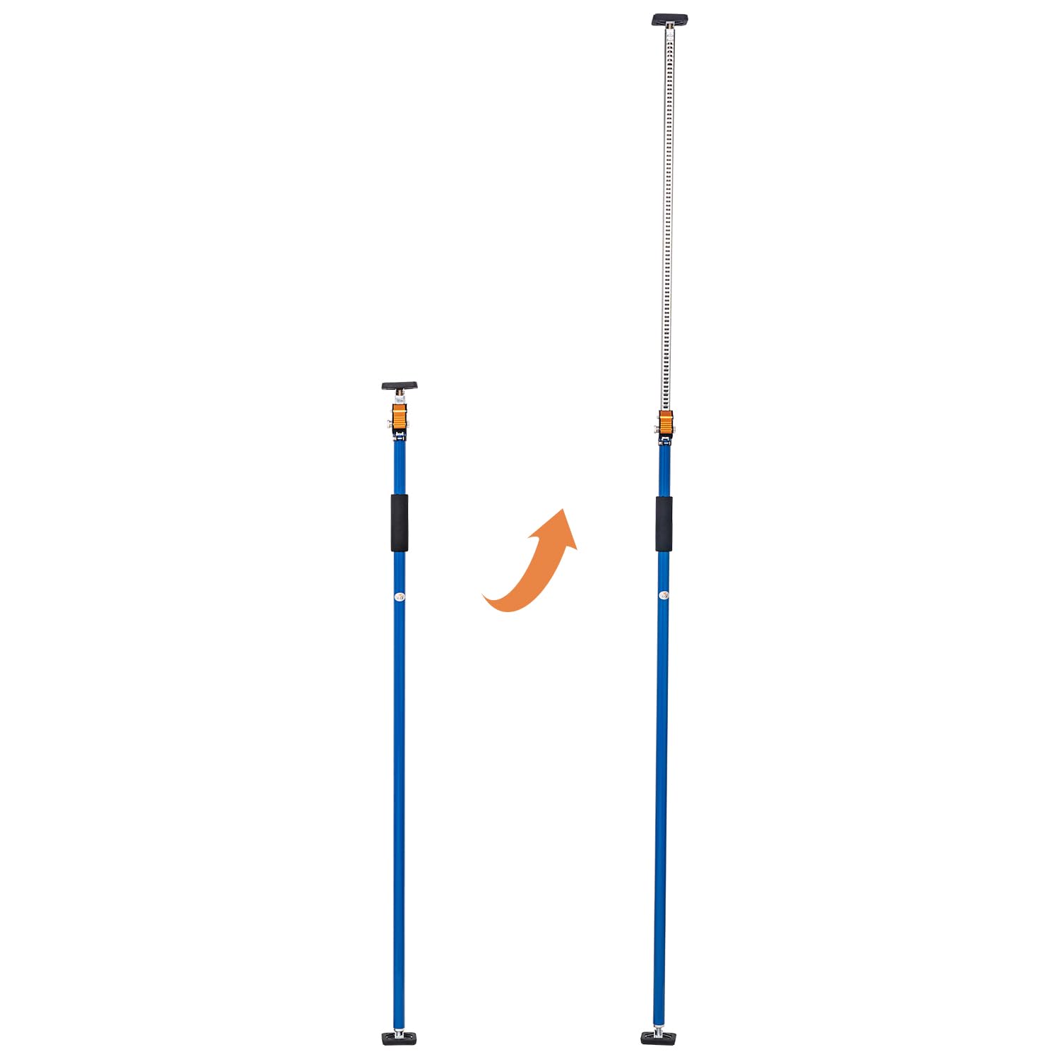TOPWAY Lot de 2 Étai de Soutien Support de Plafond Tige Télescopique Barre Acier Réglable 160-290cm Supporte Jusqu'à 60 kg