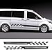 HLLebw Voiture Stickers Voiture Auto Corps Autocollant pour Mercedes Benz Vito V Class pour Berlingo pour Fiat Ducato