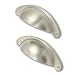 2 x Brushed Nickel Shaker Style Muschelgriff. In der Küche oder Schrank Griffe