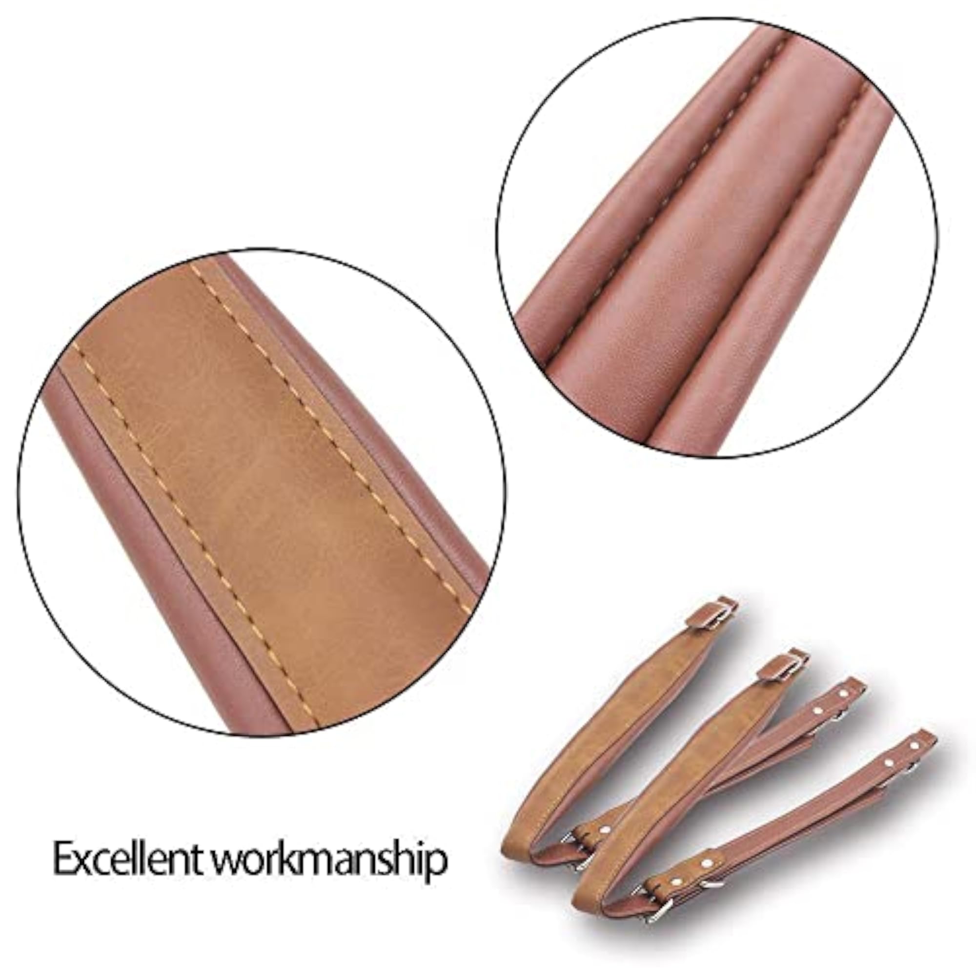 Genuine Leather Accordion Shoulder Strap