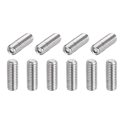 Image of sourcing map 10 Pcs M8-1.25 x 16mm Grub Screws,Cup Point Allen Head Screws