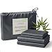 Cariloha Resort Bamboo Sheets 4 Piece Bed Sheet Set - Luxurious Sateen Weave - 100% Viscose from Bamboo Bedding (King, Blue Lagoon)