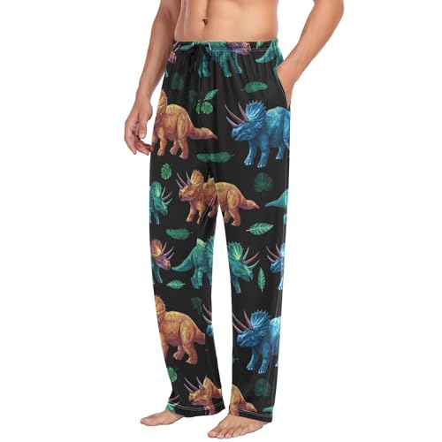 Men's Straight-Fit Pajama Pant Lightweight Pjs Bottoms Sleep Pants with Pocket4