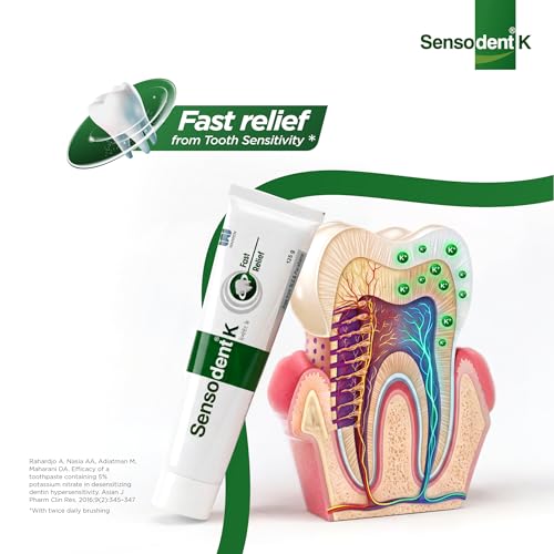 Image of K Toothpaste for Sensitive Teeth - Instant Relief & Long-Lasting Protection, Dentist Recommended, SLS & Paraben Free - 125g x Pack of 3