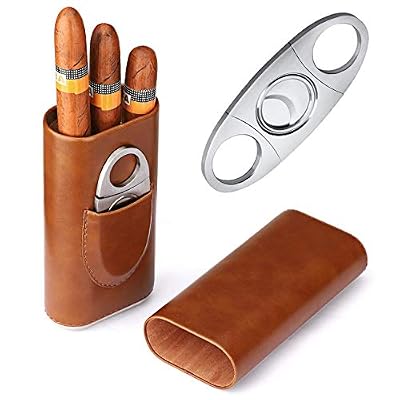 Time C Club Estuche de Viaje para Puros de 3 Dedos, Elegante Estuche de Cuero con Cortador de Puros Forrado de Madera de Cedro | Ya disponible en tu tienda friki favorita! En mundofriki.es! Time C Club Estuche de Viaje para Puros de 3 Dedos, Elegante Estuche de Cuero con Cortador de Puros Forrado de Madera de Cedro | Ya disponible en tu tienda friki favorita! En mundofriki.es!