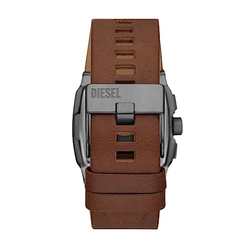 Diesel Leather Analog Blue Dial Men Watch-Dz4641, Brown Band - Image 3