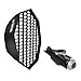 Produktbild Phot-R 95cm Faltbare Schirm-Octabox Softbox Bowens S-Typ Mount Speedring + Innen- und Außendiffusoren 37" Zusammenklappbar Tragbar+Koffer für Fotostudio Dauerlicht LED-Beleuchtung Videolicht