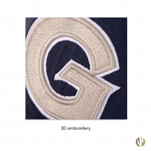 Gorra bordada ajustable azul con logo Georgetown University miniatura 5