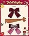 doboi 2 PCS Hair Bows Velvet Baby hair clips 3.5" Alligator Clips Bows for Girls Toddlers Kids Teens Women Hair Accessories (Wine)
