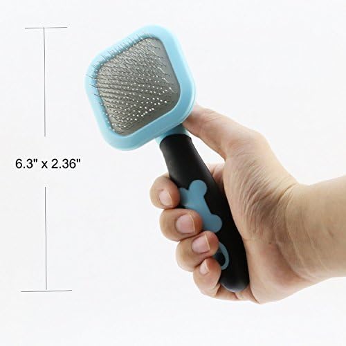 PETPAWJOY Slicker Brush, Dog Brush for Gently Cleaning Shedding Hair One Size Blue - Image 5