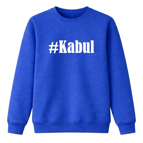 Sweat-shirt Hashtag Kabul bleu pour enfant avec impression confortable