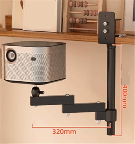 Support projecteur mural réglable à pince de taille petit avec extension