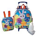 Mochila Escolar Bolofofos Infantil Rodinha Tam P + Lancheira
