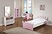 Legaré Furniture Children's Desk with Shelves and File Cart Set for Kids, Princess Series Desk for Bedrooms, Pink and White