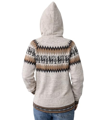 Image of Gamboa Alpaca Cardigan Sweater Women Winter Autumn Sweaters Lightweight