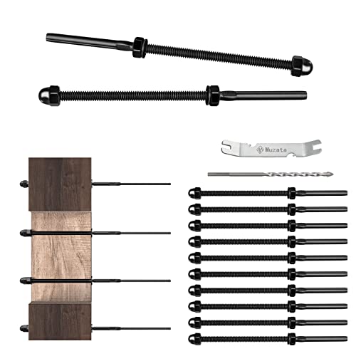 Muzata 10 Pack 1/8" Black Cable Railing Hardware CR39 Bundle 10 Pack Cable Railing Toggle Anchor Terminal CR07 image 4