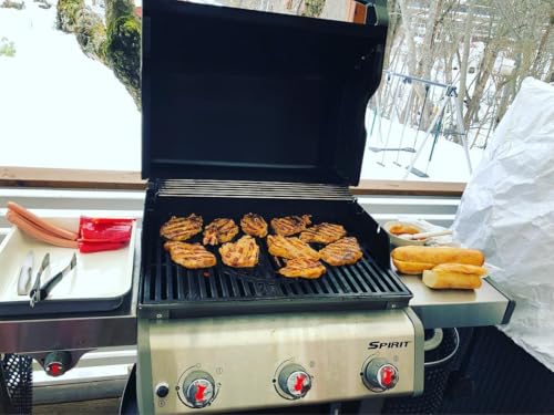 GriHero 44,5CM Gusseisen Grillrost mit Abnehmbarem Rundem Zubehör für Weber Spirit I & II 300 Series, Spirit E/S 310 320 330, Spirit 700, Platinum B/C, Genesis 1000-3500, Gourmet BBQ Rost System 8847