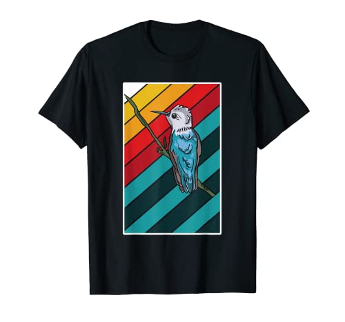 Lindo colibrí diseño retro pájaro del amor Camiseta