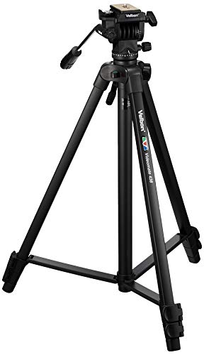 Velbon Videomate-438 - Trípode para cámara de vídeo (Altura: 153,5 cm), Color Negro