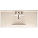 Swanstone CV02249.050 Contour Solid Surface Single-Bowl Vanity Top, 49-in L X 22-in H X 6.25-in H, Tahiti Desert