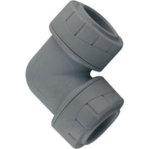 Hep2O - Codo de plástico a presión de 90u00b0 de 22 mm Polyplumb PB122, cantidad del paquete: