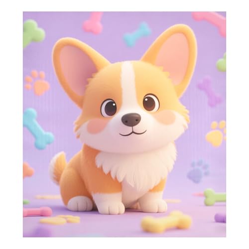 Chibi Corgis Dog - Imán decorativo para puerta de lavavajillas, reutilizable, retro, para nevera, decoración navideña, cubiertas de lavavajillas, 23 x 26 pulgadas