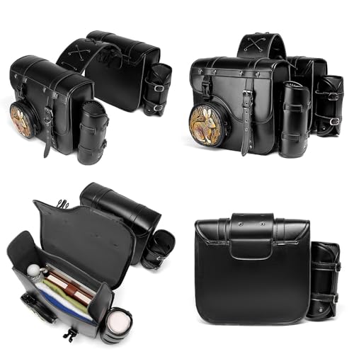 Sacoche moto pour AJS Modena et Sorvio en cuir PU étanche de type B