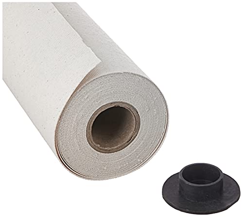 Image of Amazon Brand - Solimo Primed Cotton Painting Canvas Roll, 10 Oz, 12 x 197 inch (0.3 x 5 meter)
