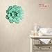 GIFTME 5 Turquoise Flower Metal Wall Decoration for Living Room(13X2.5 inch)
