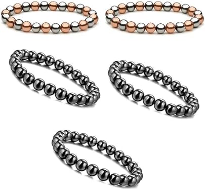 Advanced Dual-Frequency Gauss Track Real Copper Magnetic Bracelet & Pure Magnet Therapy Set, High-Potency Static Field Jewelry for Frequent Flyer Fatigue,Bio-Inductive Grounding Duo for Balance