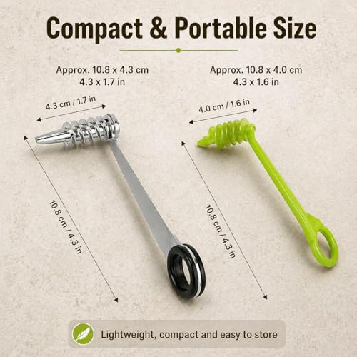 2-Pack Spiral Vegetable Cutter - Manual Slicer for Zoodles & Spaghetti - Handheld Spiralizer for Zucchini, Carrot, Cucumber & Potato - Essential Kitchen Gadget - Image 4