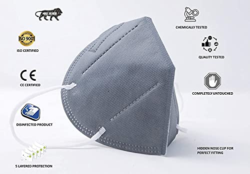 Image of FND Cotton Reusable 5 Layered N95 Face Mask Without Valve (multicolor)