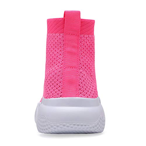 Casbeam Boys And Girls Breathable Lightweight Fashion Casual Sports Walking Shoes Running Sneakers 054 Top Pink 36 #TOP3