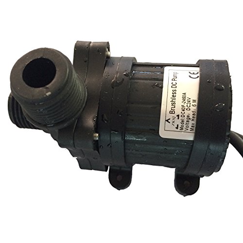 SHYSKY Tech 24V DC Small Water/Oil Submersible Pump DC40F-2460A Speed Adjustable Power regulatable, 28W 6m 960LPH, Safe Work Low Noise, for Small Circulation/Cooling/Fountain System