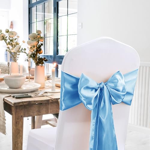 JEVIX 10 Pack Table Runner 12 X 108 Inch Silk Table Runner for Party,Wedding, Birthday, Banquets,Decoration(Blue) by Jevix - Image 6