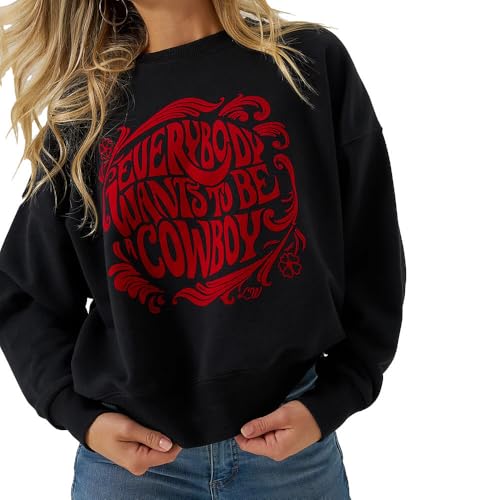 Wrangler Lainey Wilson Everybody Black Crew Neck2