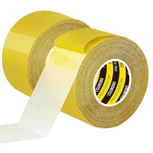Image of COUMNEO 2 Pack Double Sided Tape Super Sticky Clear Tape Heavy Duty2 Pack 1.8in x 33FT Removes Cleanly for Fabric Carpet Car Photos, Wall DIY Crafts