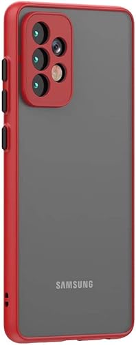 Ahonest Funda para Samsung Galaxy A73 5G, delgada a prueba de golpes protege de caídasarañazoshuellas translúcido mate PC parte trasera TPU