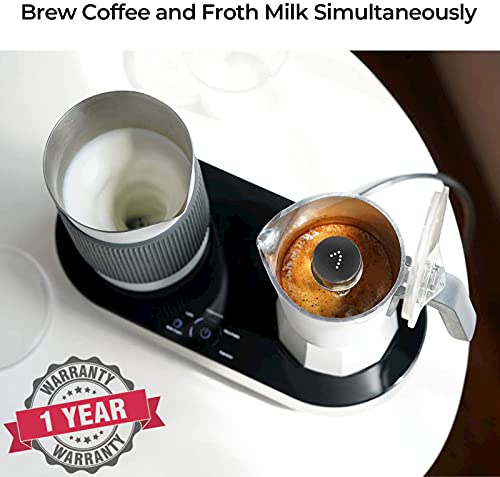 SEVEN&ME Espresso Coffee Machines with Milk Frother Coffee Maker with One-Click Operation, Cappuccino Machine and Latte Machine 60ml Single Serve Barista-Quality Expresso Coffee Machines at Home