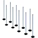 ASENVER Blue Soccer Agility Poles Set Detachable Sports Trainning Speed Pole Slalom Poles with Rubber Base Sport Traning Equipment (4.9 FT, Pack of 12)