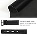 KADES Leather Band Replacement Strap Compatible with Fitbit Versa 2/SE/Lite Smartwatch for Women & Men (Black Band+Black Buckle)