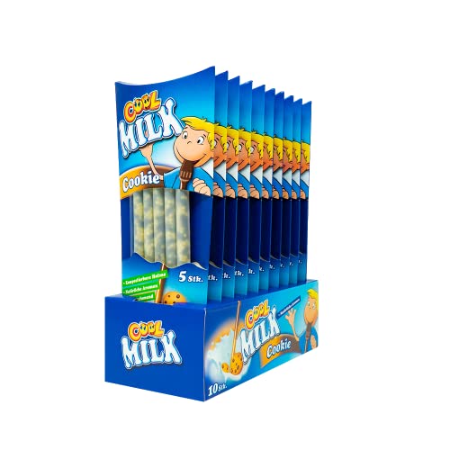 Cool Milk ÖKO kompostierbare Trinkhalme Cookie 300 gramm 50 Trinkhalme  10 x 5er Pack
