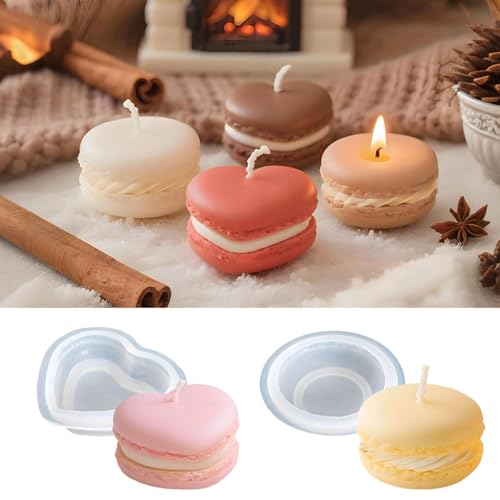 Molde de silicona para postres en forma de corazón y redondo miniatura 2