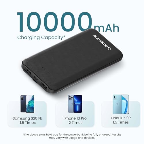 Image of Ambrane Neos 11 10000mAh Power Bank Black